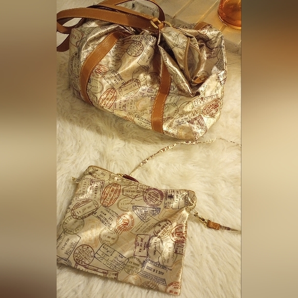 Rare Andare Lontano Viaggiando ALV tote, shoulder, travel bag with crossbody Bag - Picture 2 of 15